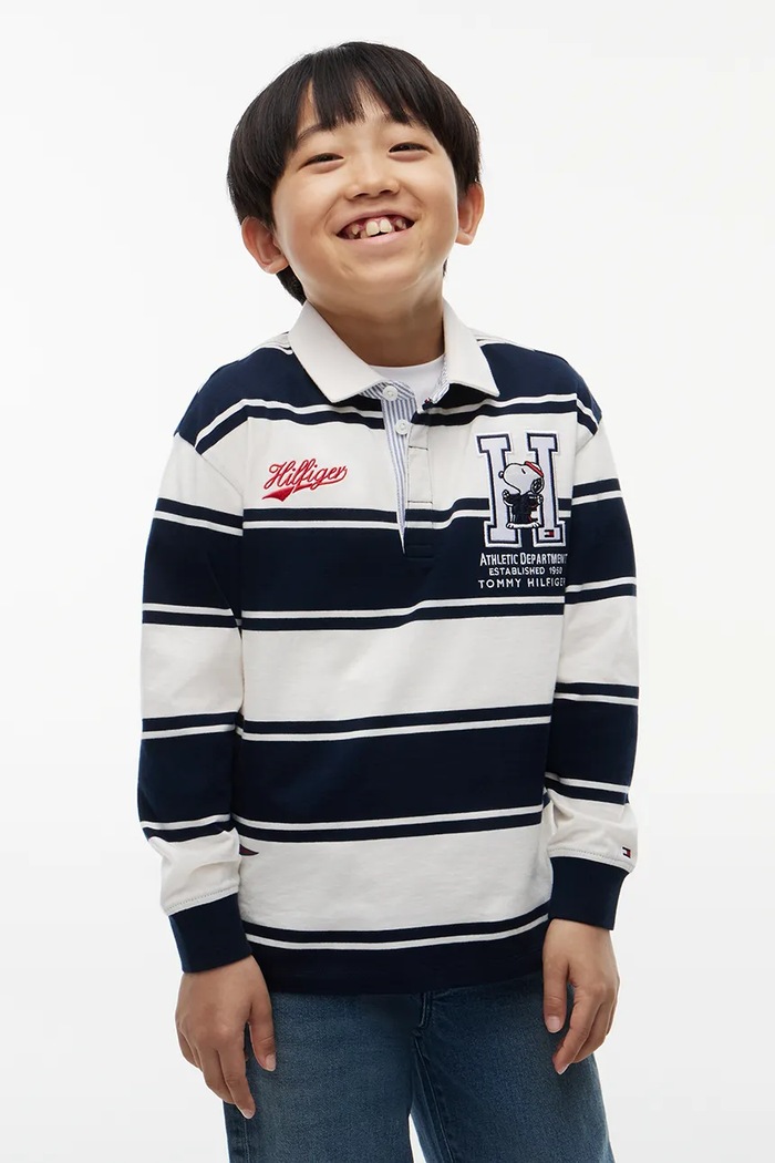 Tommy Hilfiger longsleeve dziecięcy bawełniany granatowy KS0KS00768.104.122.9BY2