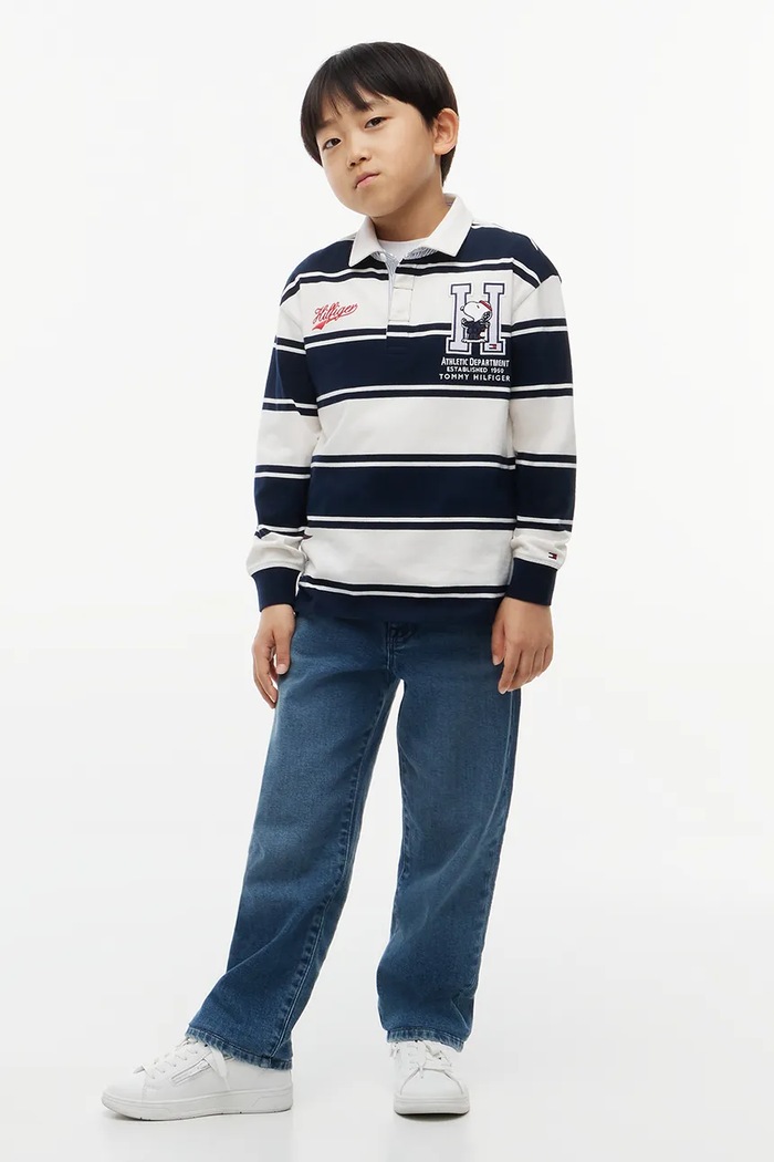 Chłopiec Tommy Hilfiger longsleeve dziecięcy bawełniany KS0KS00768.104.122.9BY2 granatowy