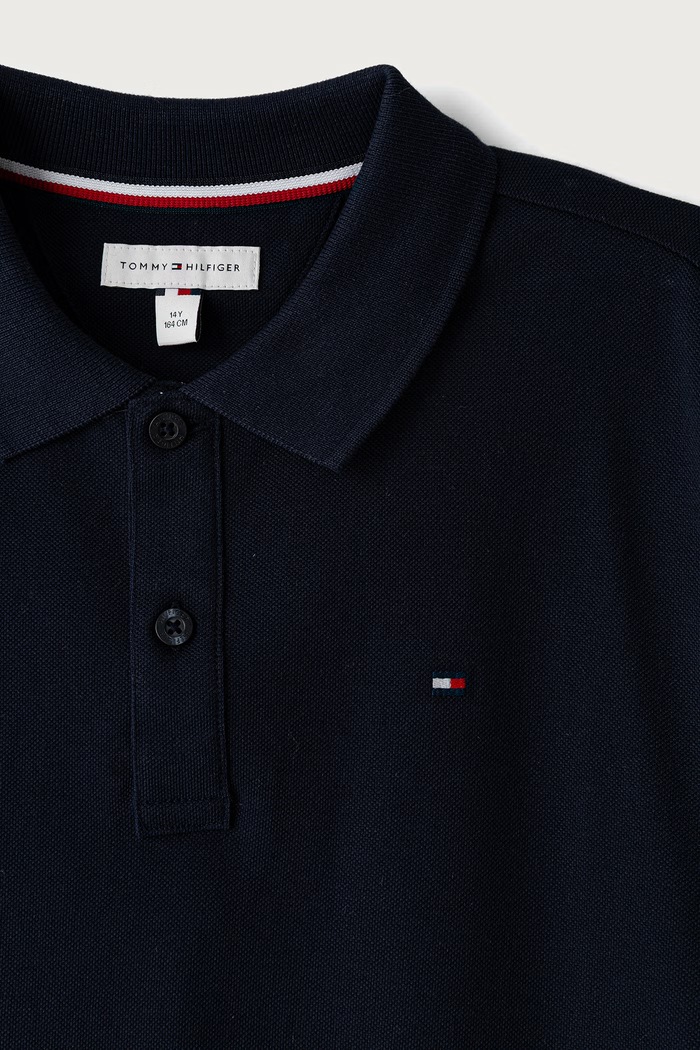 CHLAPEC Tommy Hilfiger Polo dětské bavlněné KB0KB09103.128.176.9BY2 námořnická modř