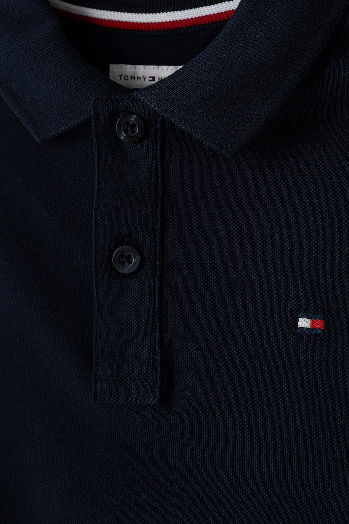 Chłopiec Tommy Hilfiger Polo dziecięce bawełniane KB0KB09103.98.122.9BY2 granatowy