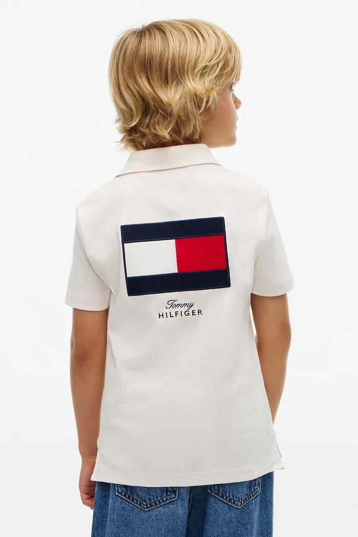 Tommy Hilfiger polo lounge dziecięce bawełniane biały KB0KB10676.9BY2