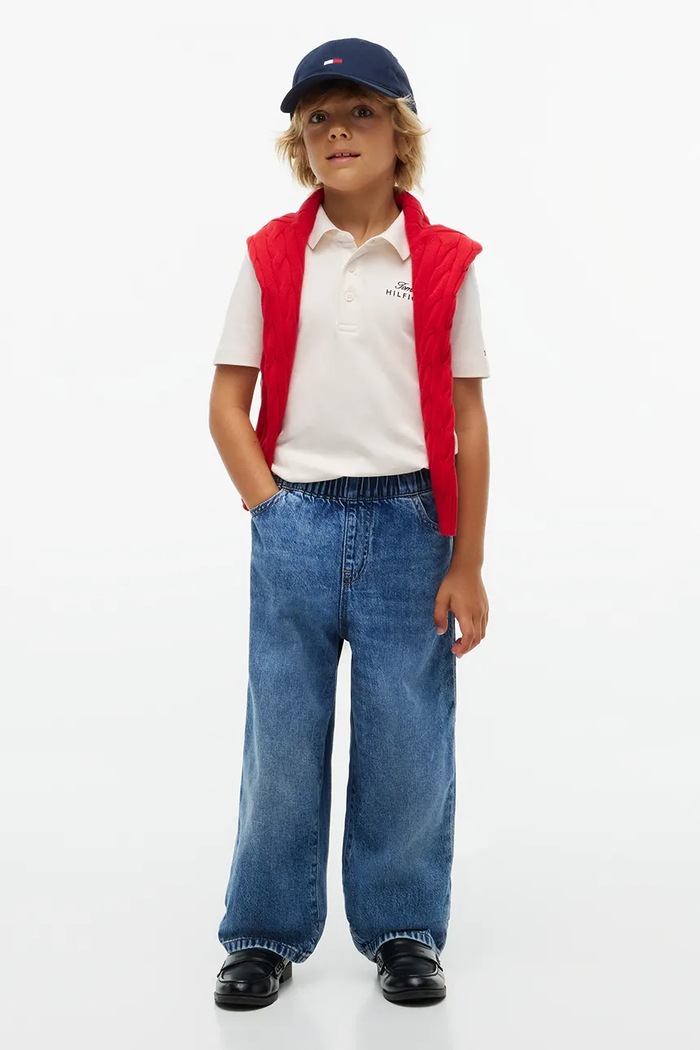 Tommy Hilfiger polo lounge dziecięce bawełniane biały KB0KB10676.9BY2