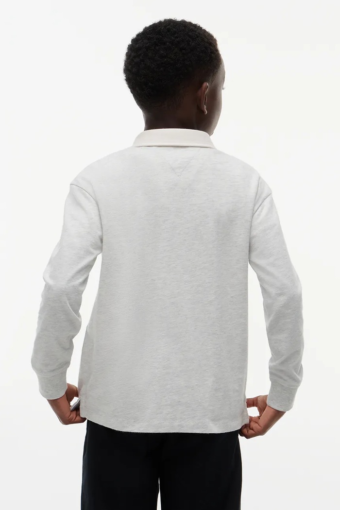 Chłopiec Tommy Hilfiger longsleeve dziecięcy bawełniany KB0KB10693.9BY2 szary