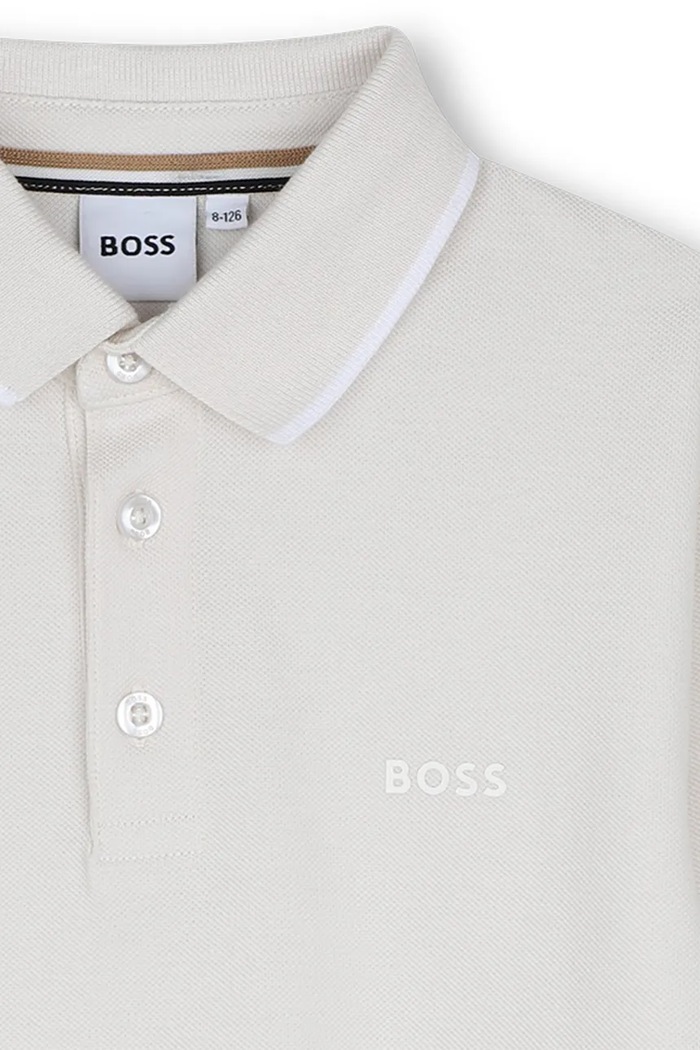 Dječaci BOSS Majica dugih rukava za djecu od pamuka J53376.114.150 bež