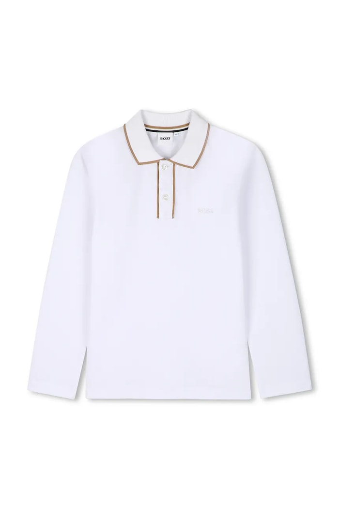 BOSS Longsleeve dziecięcy bawełniany biały J53379.162.174
