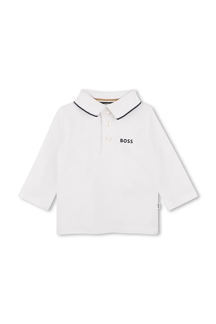 BOSS Longsleeve dziecięcy bawełniany biały J53481.74.81