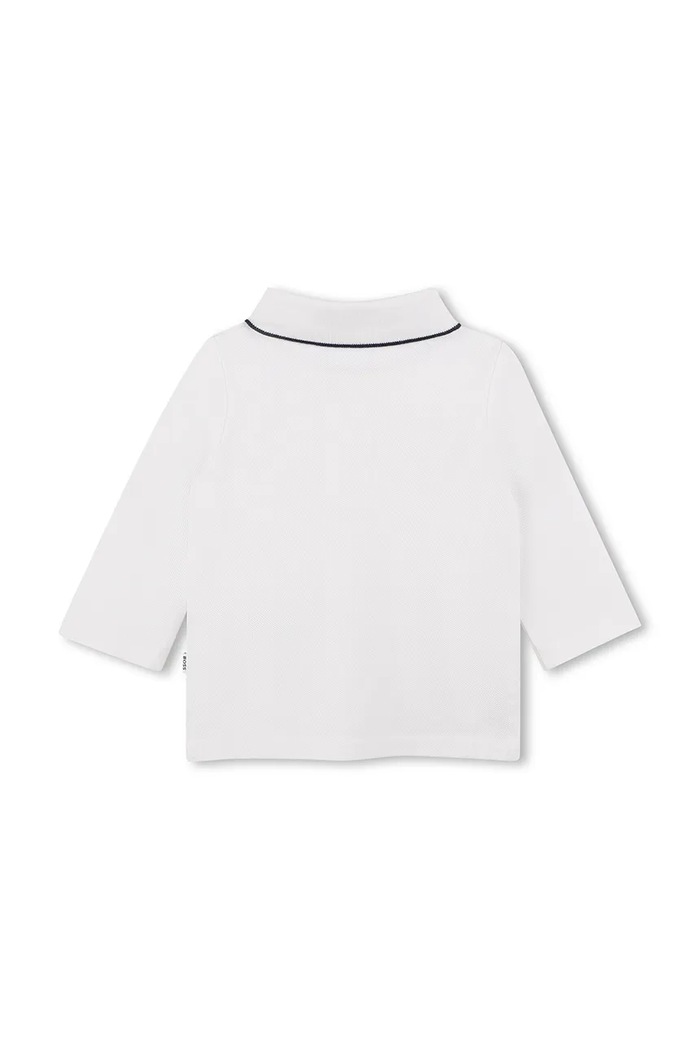 BOSS Longsleeve dziecięcy bawełniany J53481.74.81 biały AW26