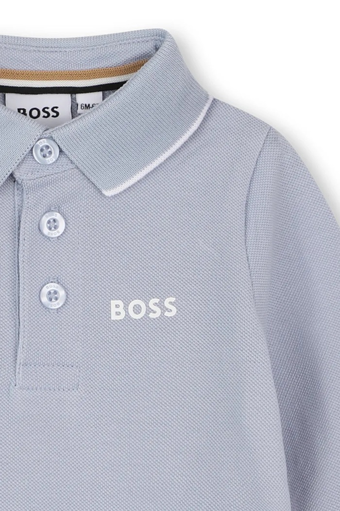 Αγορίστικα BOSS Μακρυμάνικο παιδικό βαμβακερό J53481.86.94 μπλε