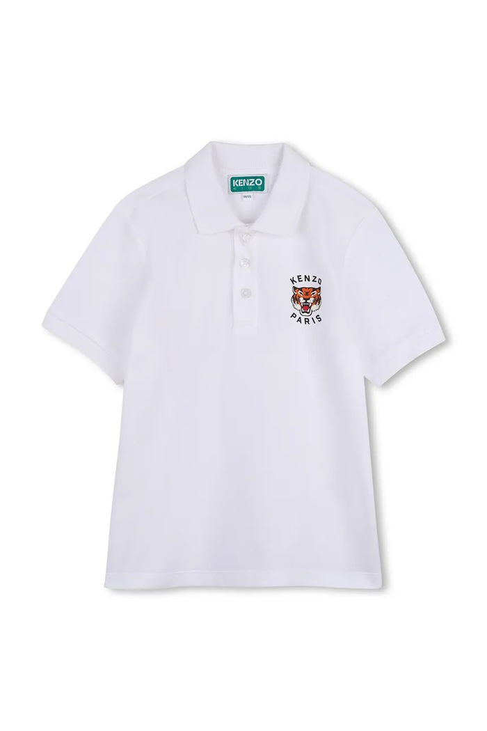 Kenzo Kids Πόλο παιδικό βαμβακερό λευκό K62045.114.150