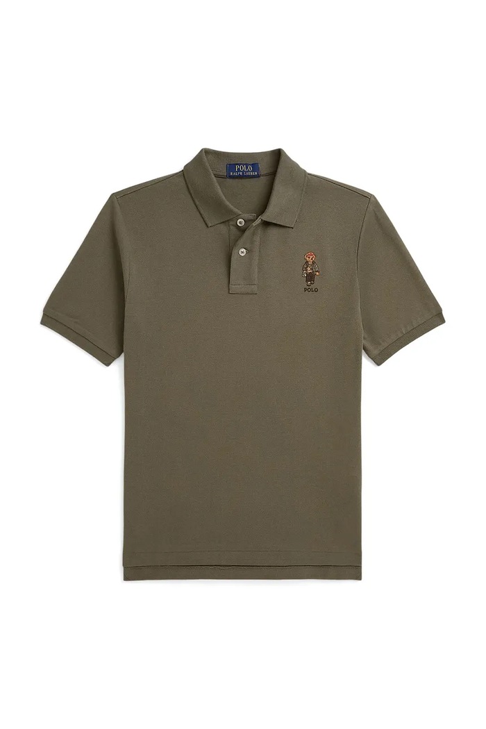 Polo Ralph Lauren тениска с яка за деца от памук зелен 323B27289001