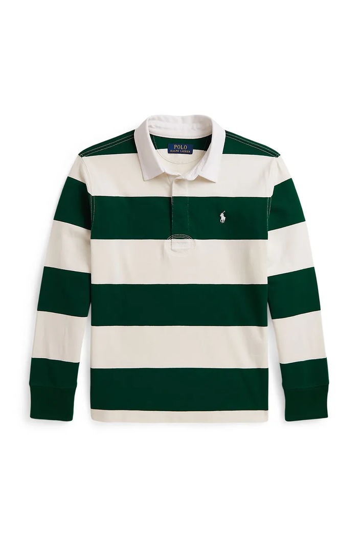 Polo Ralph Lauren polo dziecięce bawełniane 323932280506 zielony AW26
