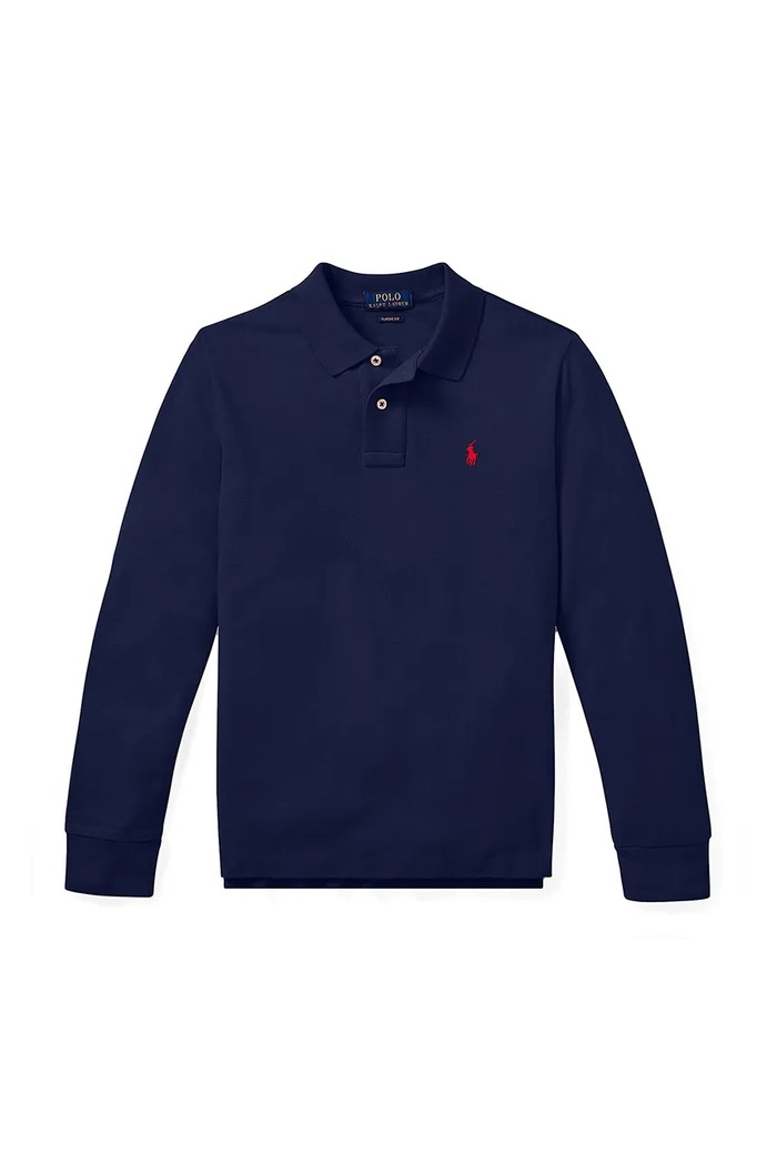 Polo Ralph Lauren majica z dolgimi rokavi otroška bombažna mornarsko modra 323703634032