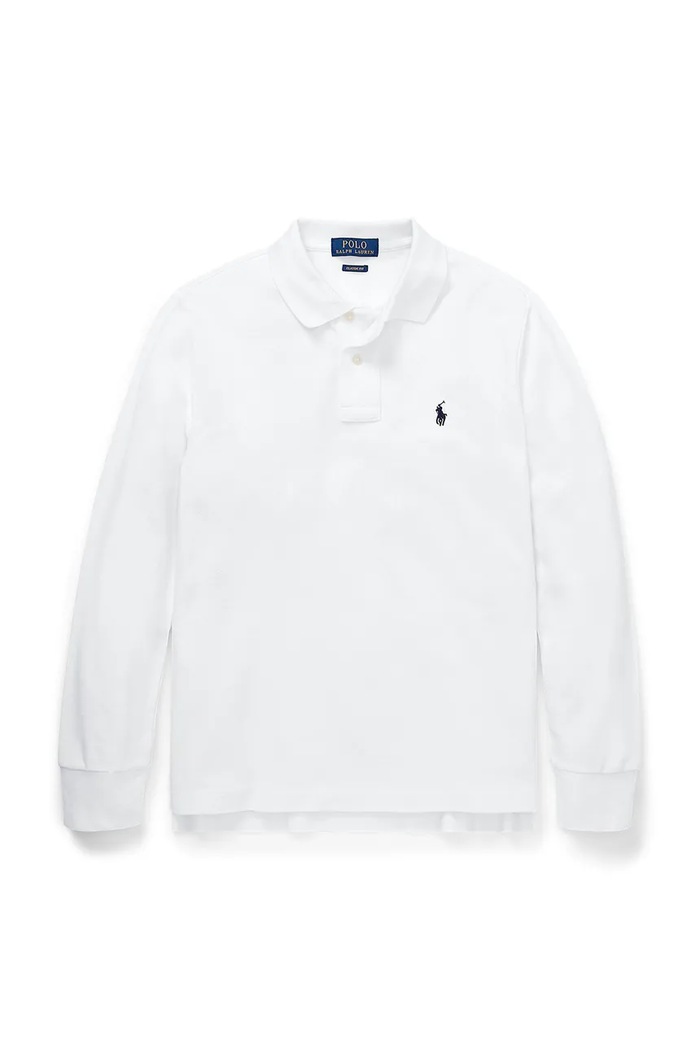Polo Ralph Lauren Tričko s dlhým rukávom detské bavlnené biela 323703634013