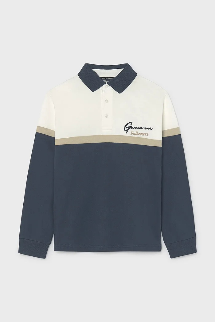 Mayoral Polo dětské bavlněné s elastanem 7104.7A.Junior.9BY2 námořnická modř AW26