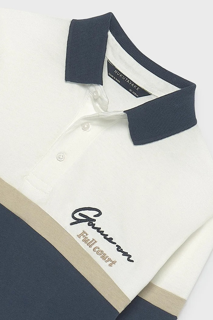 Polo dětské bavlněné s elastanem Mayoral 7104.7A.Junior.9BY2 námořnická modř