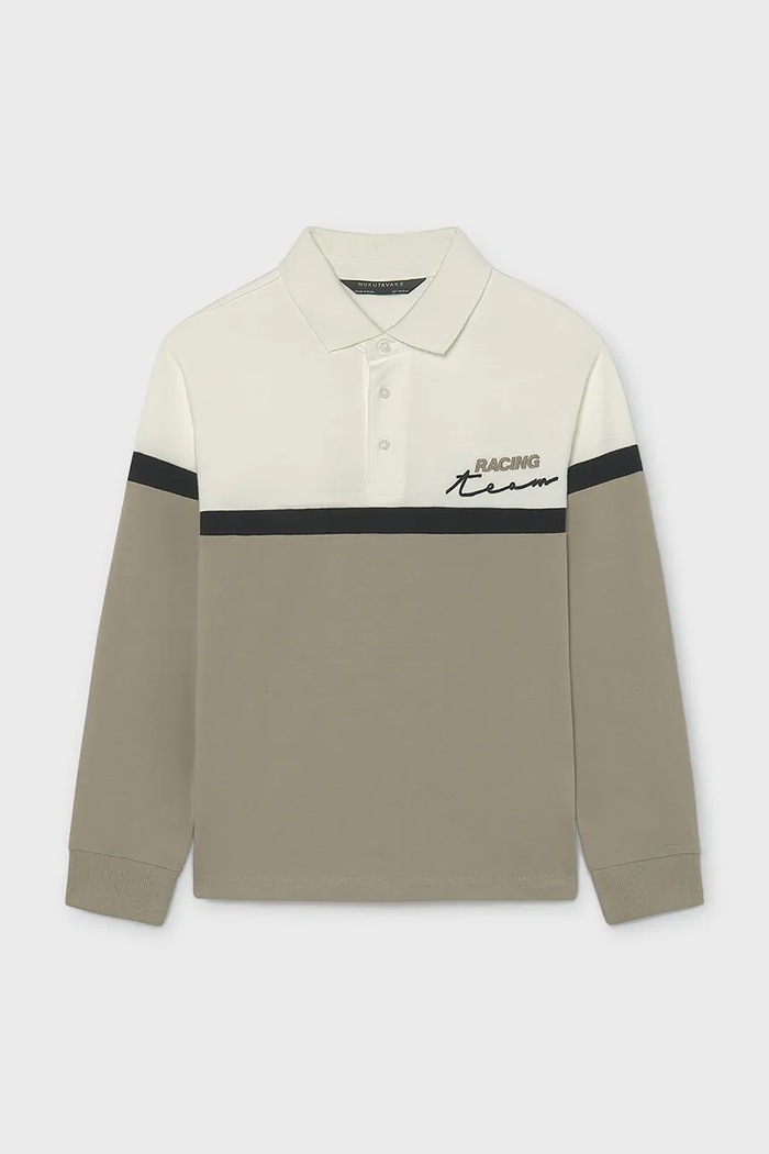Mayoral Polo majica za djecu od pamuka s elastanom bež 7104.7A.Junior.9BY2