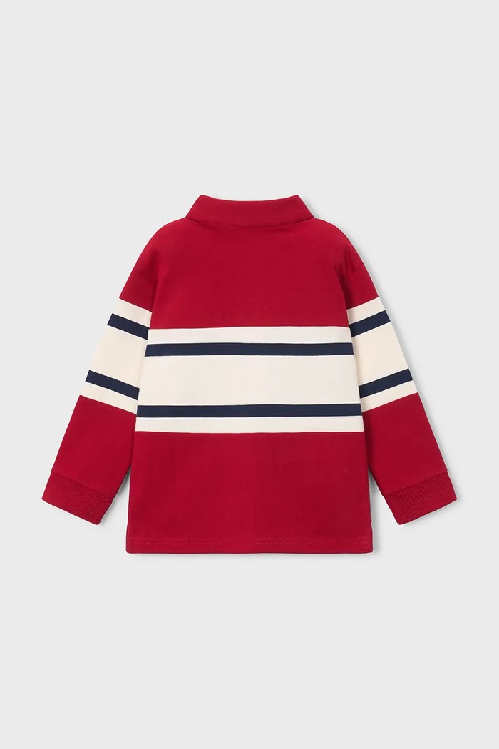 Mayoral Longsleeve dziecięcy z bawełną 4140.5B.Mini.9BY2 czerwony AW26