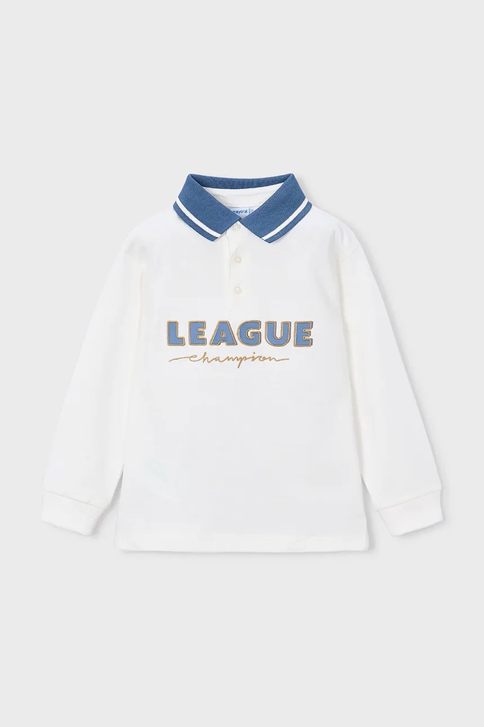 Mayoral лонгслів дитячий з бавовною 4139.5A.Mini.9BY2 бежевий AW26