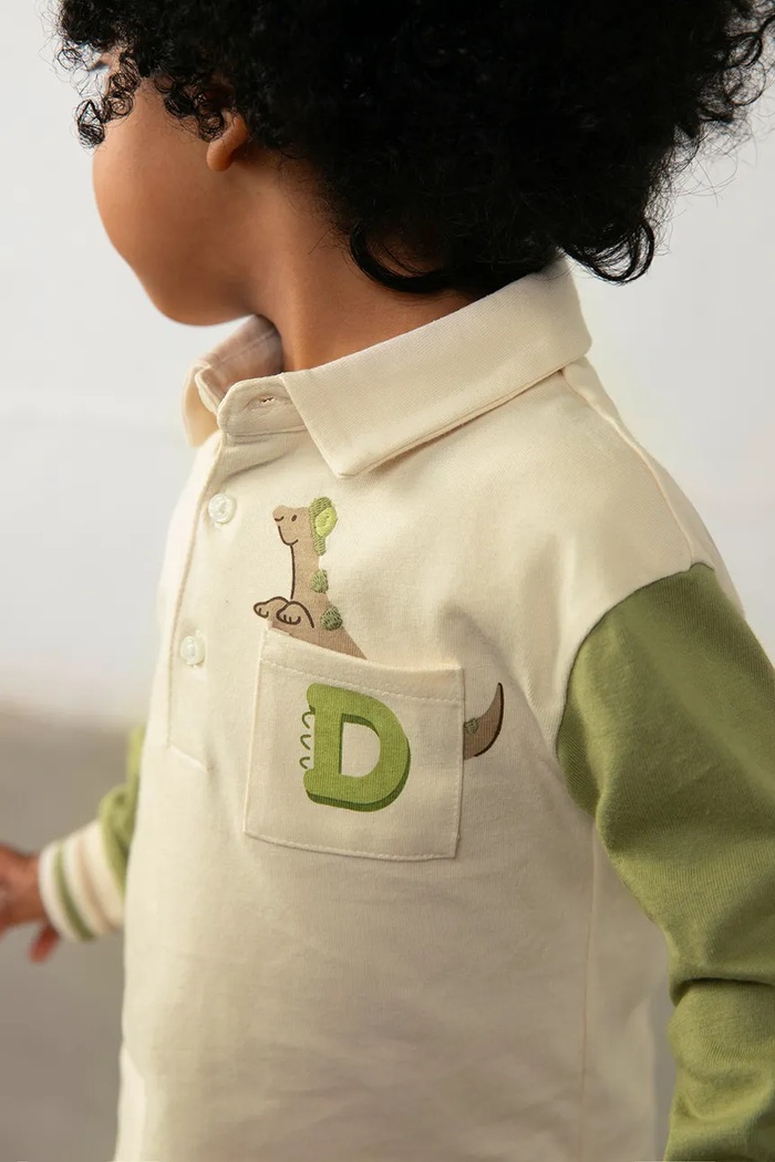Mayoral longsleeve pentru copii din bumbac cu elastan 2102.3A.Baby.9BY2 bej