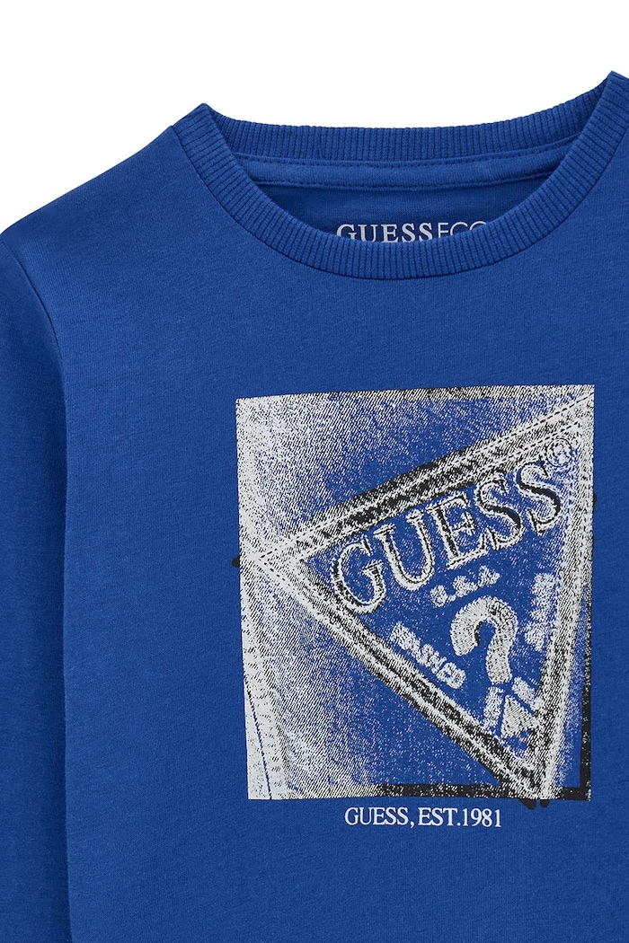 Мальчик Guess лонгслив для детей из хлопка N6YP01.K4106.9BY2 голубой