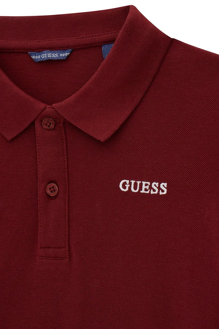 Chłopiec Guess polo dziecięce bawełniane L6YP04.K3999.9BY2 bordowy