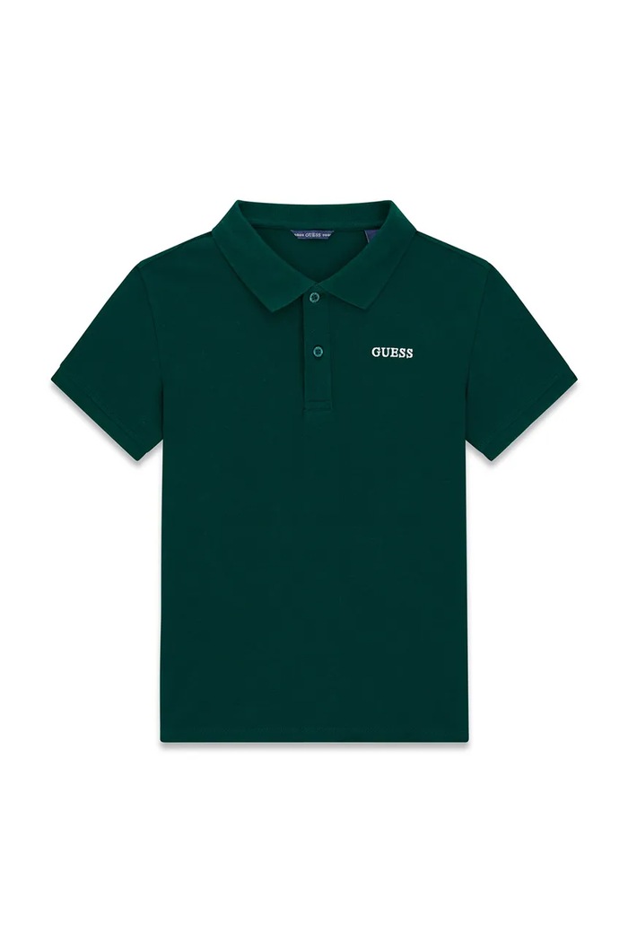 Guess polo dziecięce bawełniane zielony L6YP04.K3999.9BY2