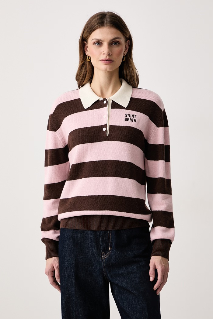 MC2 Saint Barth Sweter damski z wełną różowy HAD001