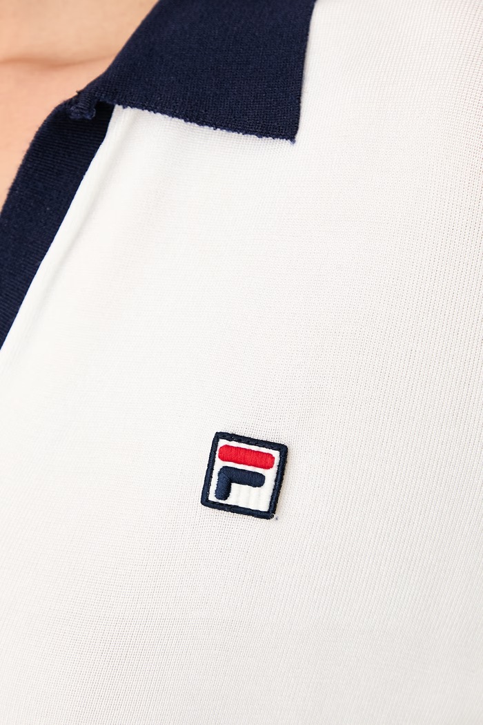 Polo damskie z wiskozy SENNES Fila beżowy FAW1408