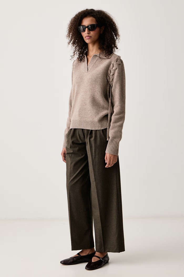 Isabelle Blanche Sweter damski wełniany IS26FW.M021.F006 beżowy AW26