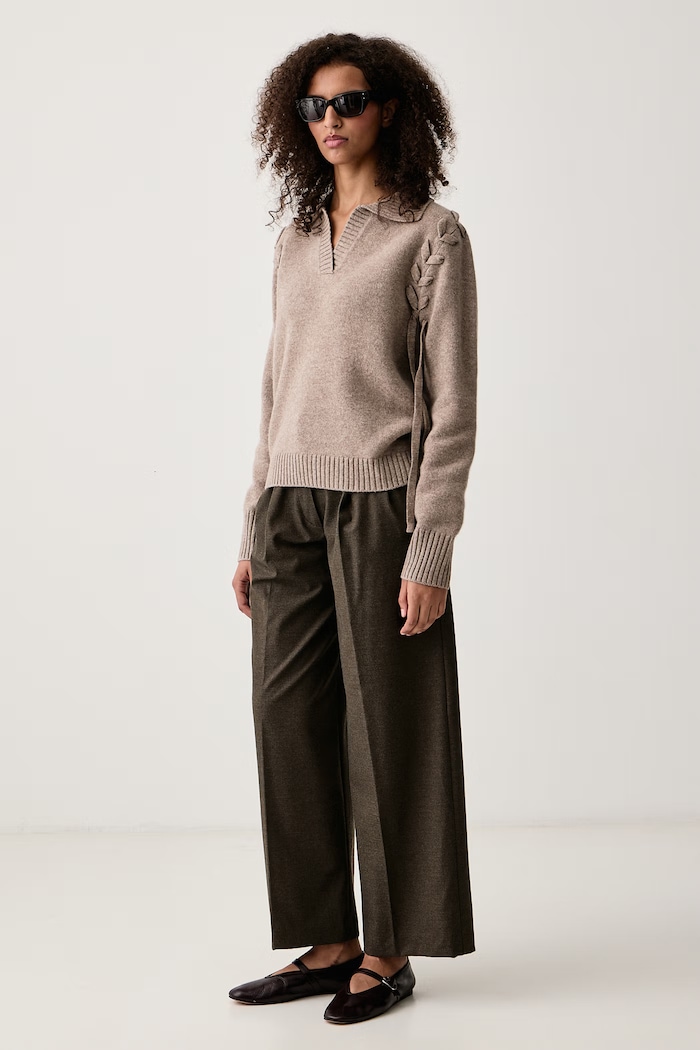 Isabelle Blanche Sweter damski wełniany IS26FW.M021.F006 beżowy AW26