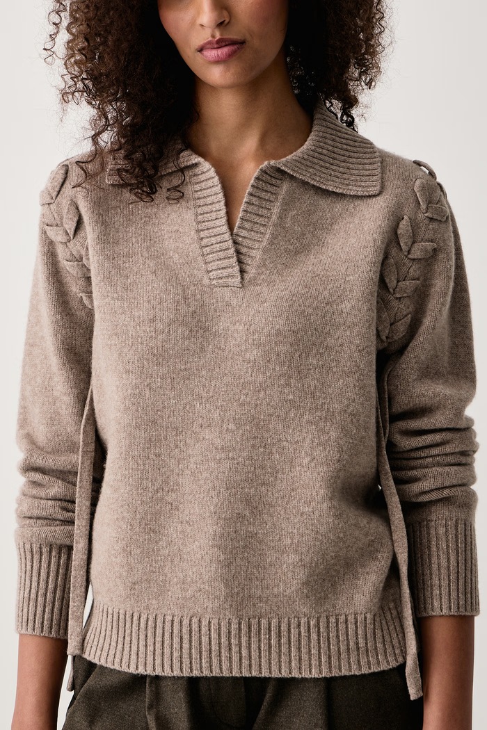 Sweter damski wełniany Isabelle Blanche IS26FW.M021.F006 beżowy