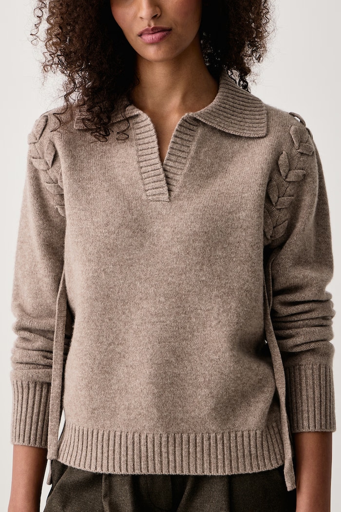 Sweter damski wełniany Isabelle Blanche IS26FW.M021.F006 beżowy