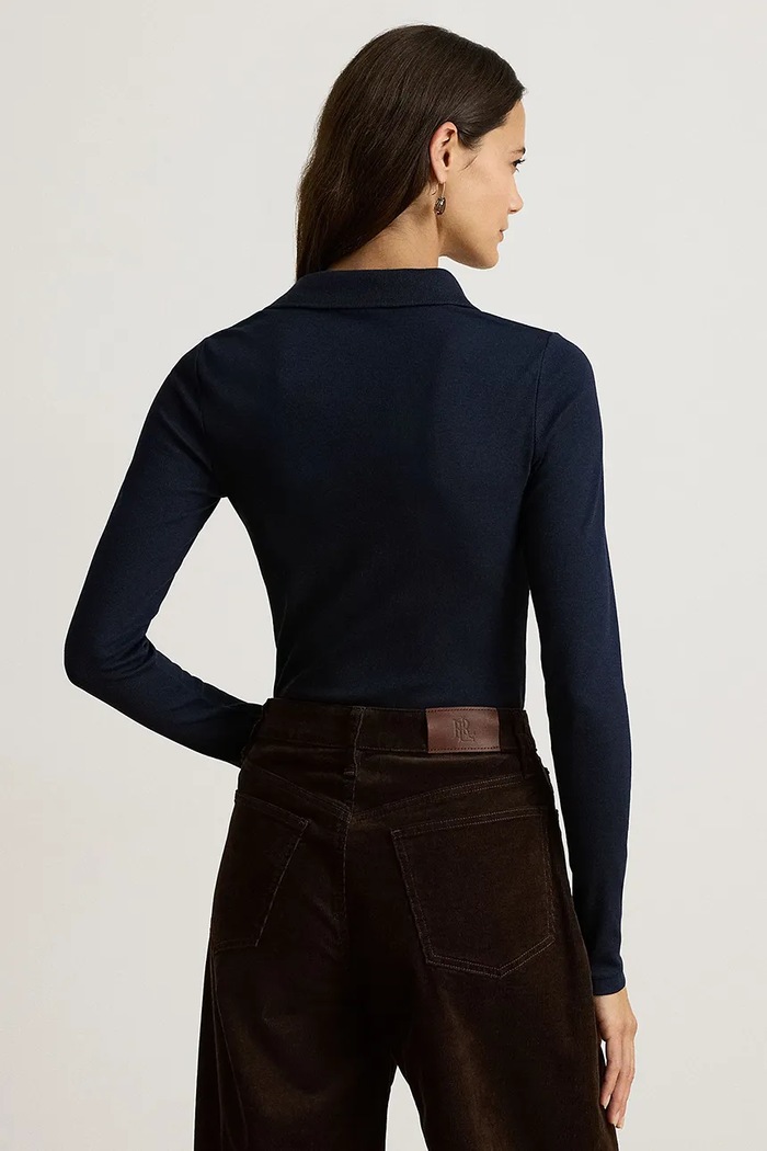 Lauren Ralph Lauren Polo damskie z bawełną 200B27414 granatowy AW26