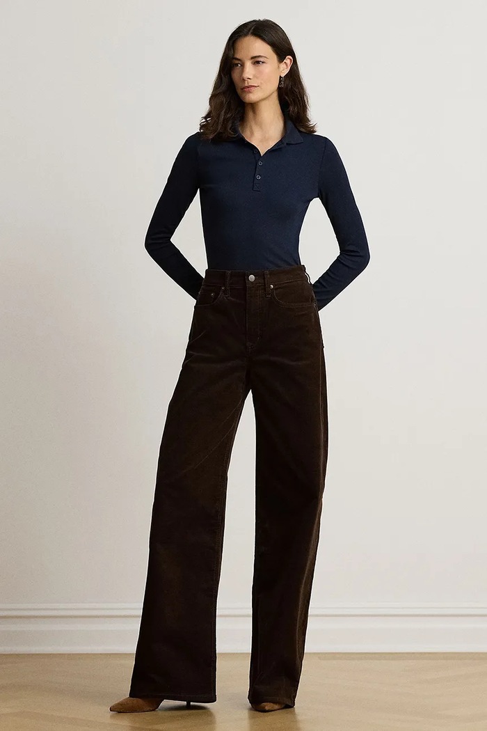 Odzież Lauren Ralph Lauren Polo damskie z bawełną 200B27414 granatowy