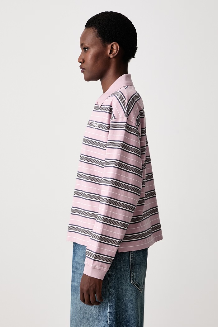 Carhartt WIP longsleeve damski bawełniany Bronson Polo fioletowy I037172