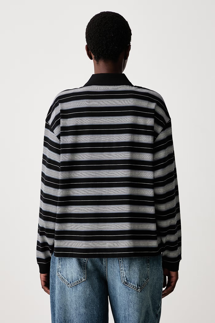 Odzież Carhartt WIP longsleeve damski bawełniany Bronson Polo I037172 czarny