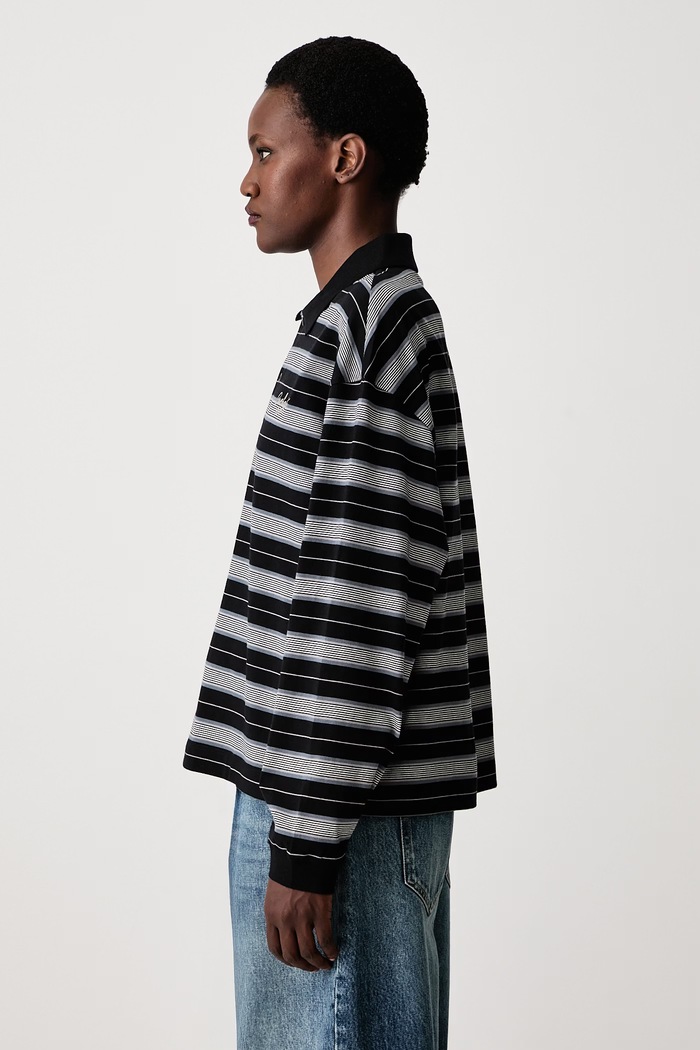 Carhartt WIP longsleeve damski bawełniany Bronson Polo czarny I037172