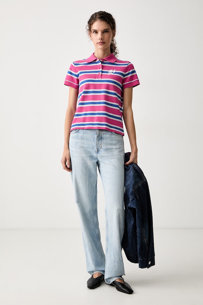 Max&Co. Polo damskie bawełniane AGAMI 2626956021200 różowy AW26