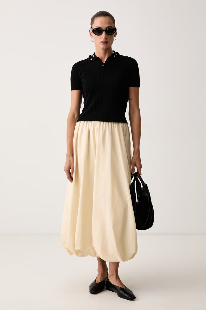 Max&Co. Polo damskie z wiskozą REA 2626366041200 czarny AW26