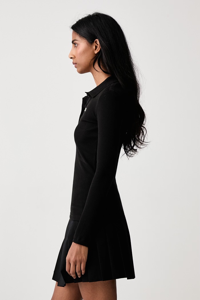 Longsleeve bawełniany damski Lacoste DF5281.031 czarny