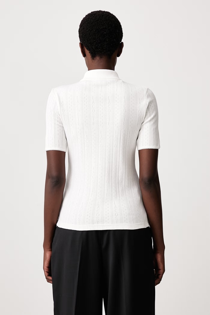 Odzież Lacoste Polo damskie bawełniane z elastanem DF5101.70V beżowy