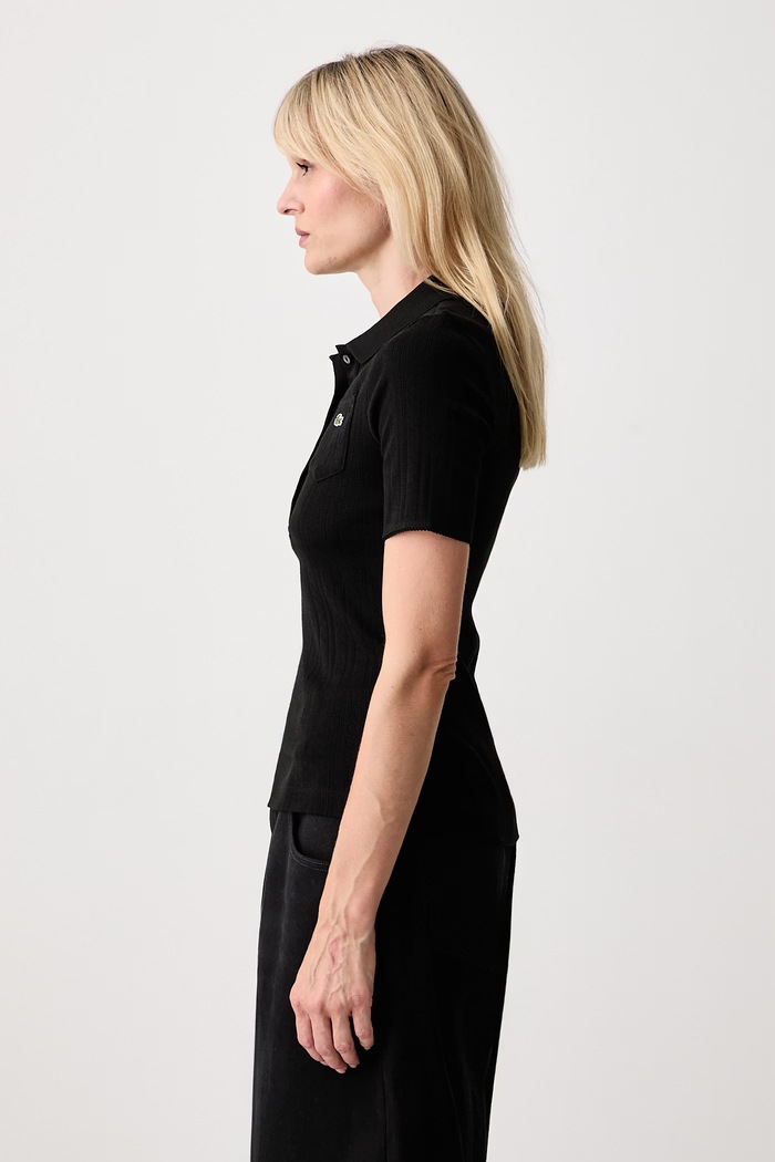 Lacoste polo bawełniane damskie czarny DF5101.031