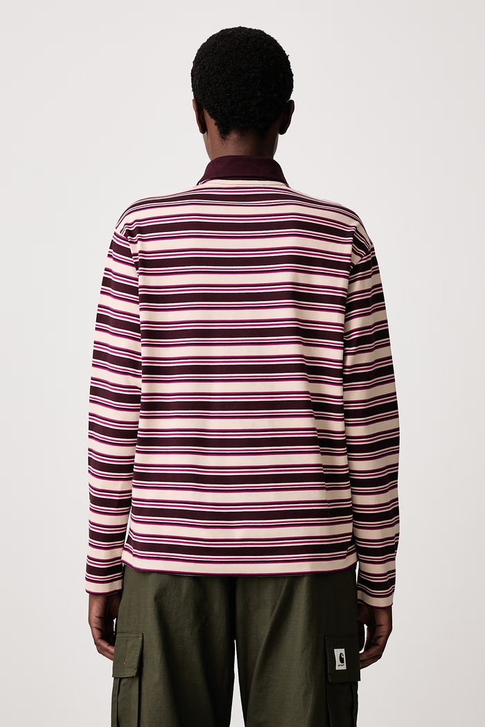 Odzież Lacoste Longsleeve bawełniany damski DF3003.ST7 bordowy