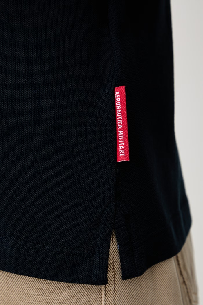 Aeronautica Militare polo damskie bawełniane PO1943DP00082 granatowy