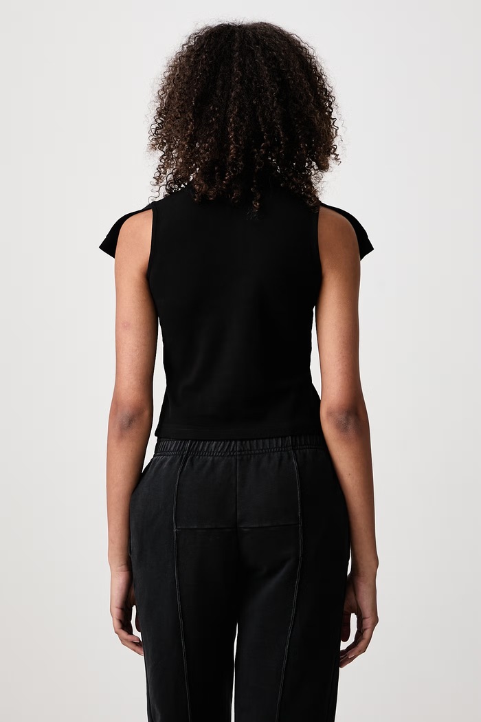 Odzież Vetements Polo bawełniane damskie WH27PO113B czarny