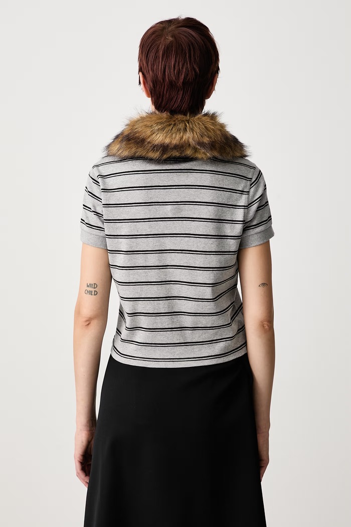 Odzież Vetements Polo bawełniane damskie WH27PO176G szary