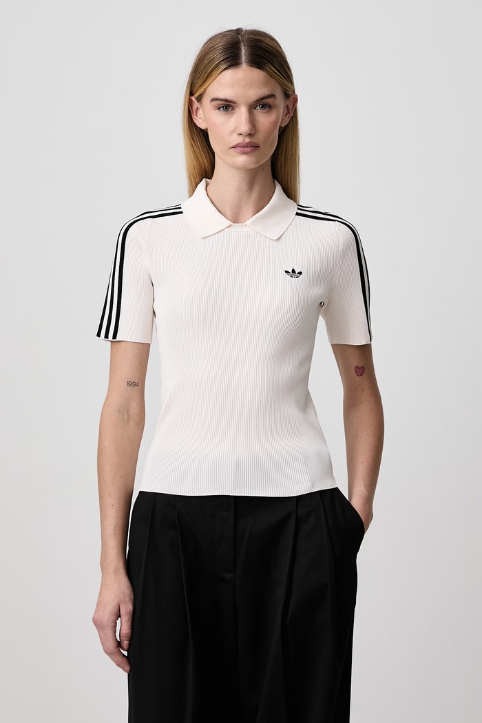 adidas Originals Tech Rib Cali polo damskie beżowy KR9614