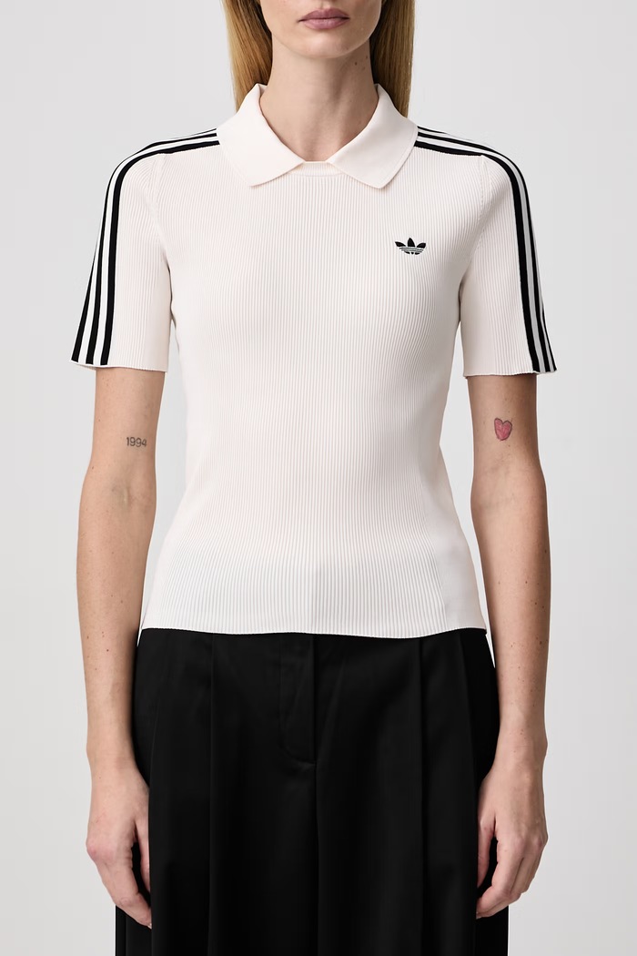Tech Rib Cali polo damskie adidas Originals beżowy KR9614