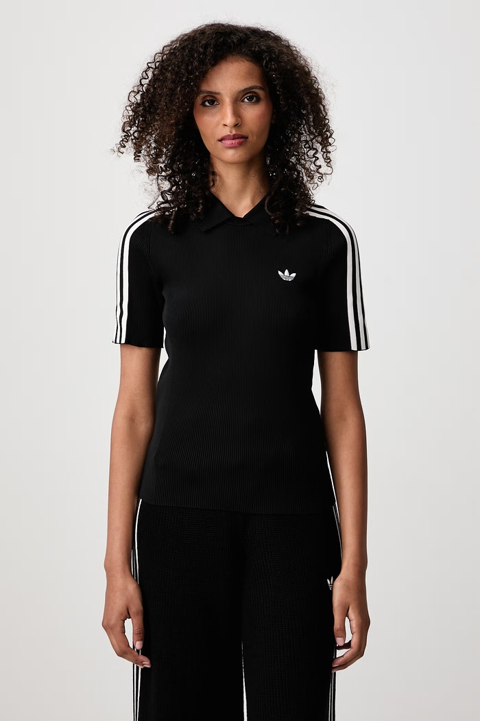 adidas Originals Tech Rib Cali polo damskie czarny KQ5836