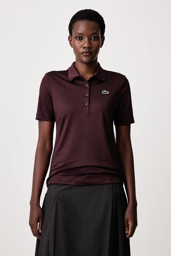 Lacoste Polo damskie bordowy PF0081